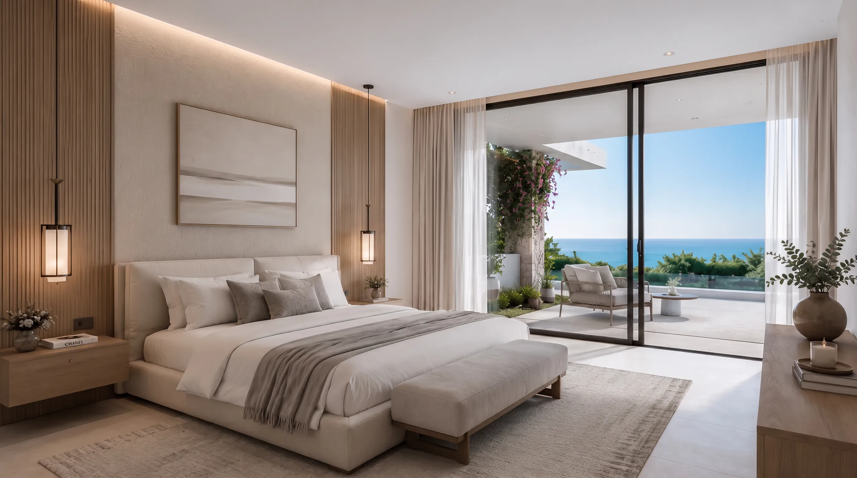 Mirador del Mar — Dormitorio principal con terraza